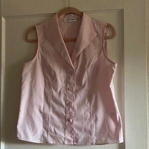 Calvin Klein Light Pink Button-Up Blouse